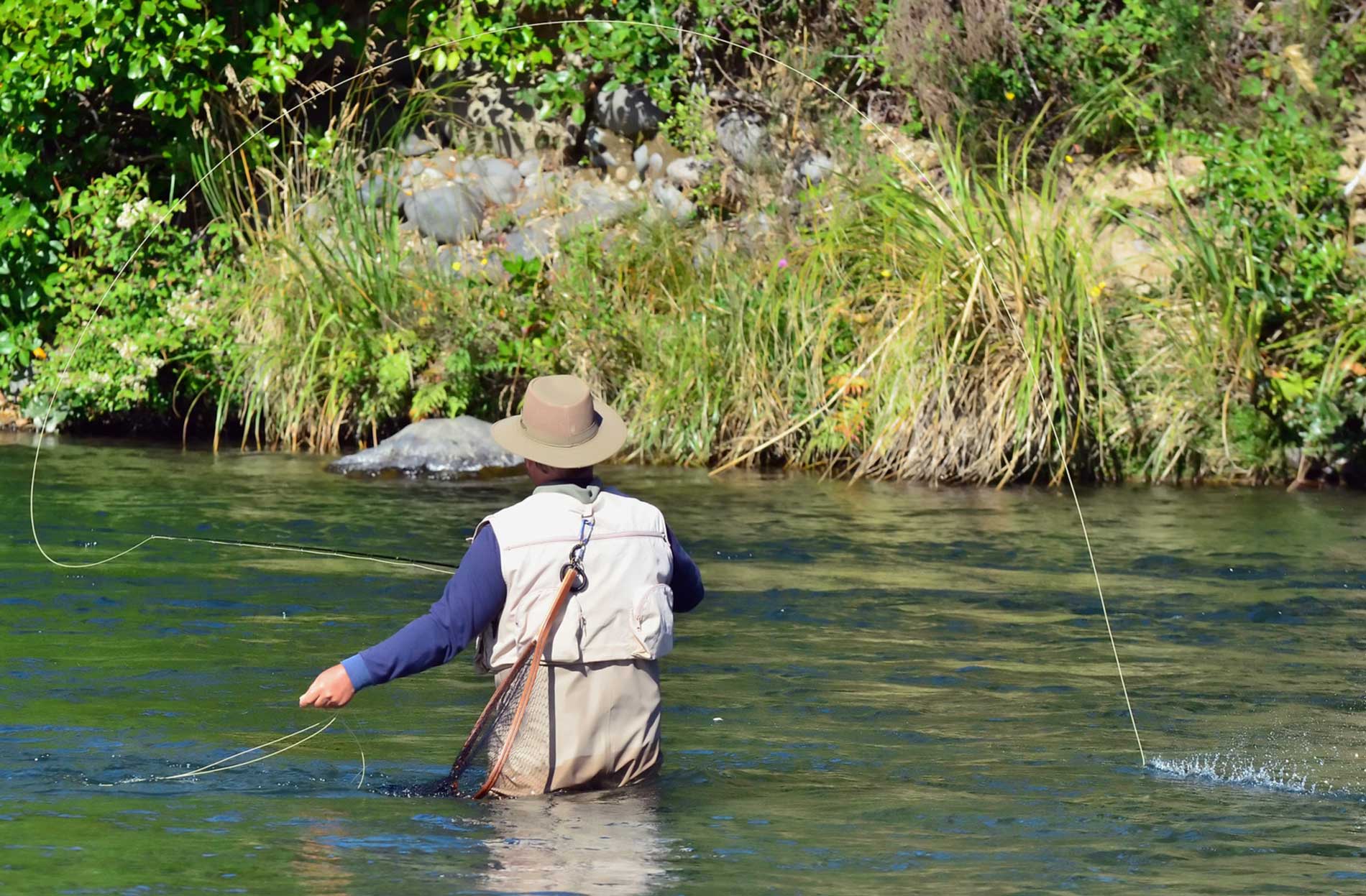 Fly fishing on the Río Carrileufu, Patagonia